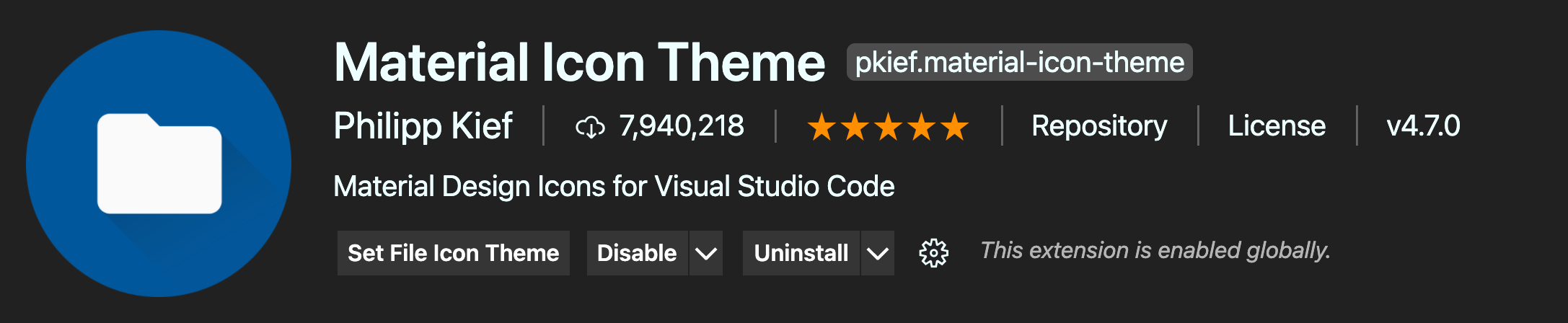 VSCode Extensions - Material Icon Theme
