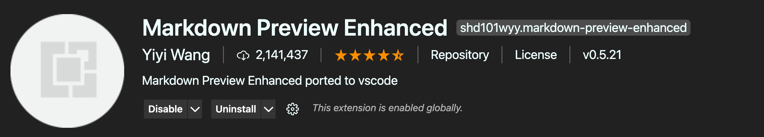 VSCode Extensions - Markdown Preview Enhanced
